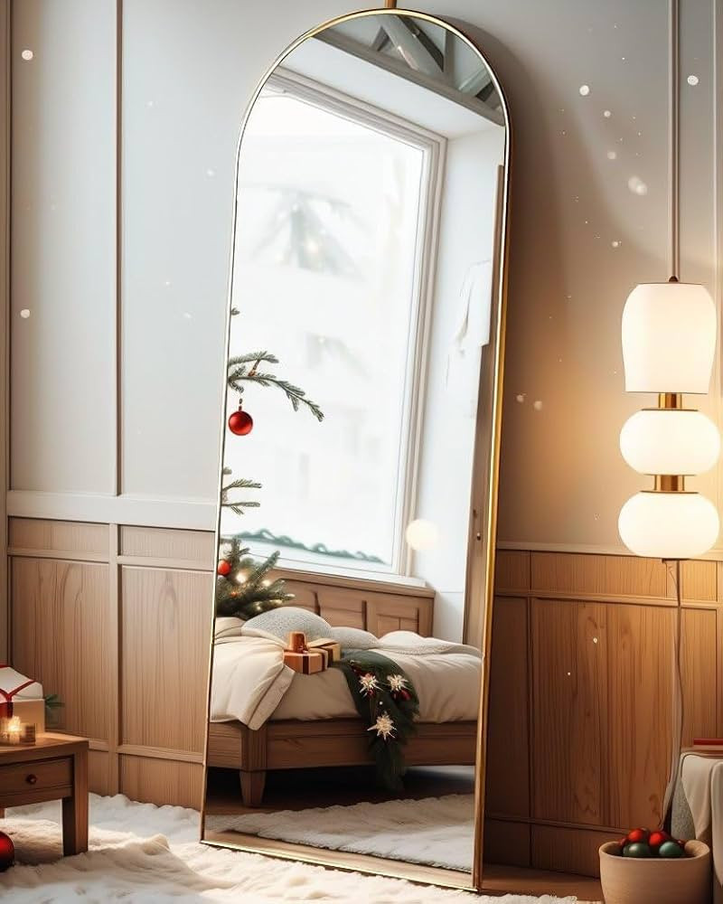 Floor Mirror, Full Length Mirror, Arched Mirror, Standing Mirror, Tall Mirror, Wall Mounted, Free... | Amazon (US)