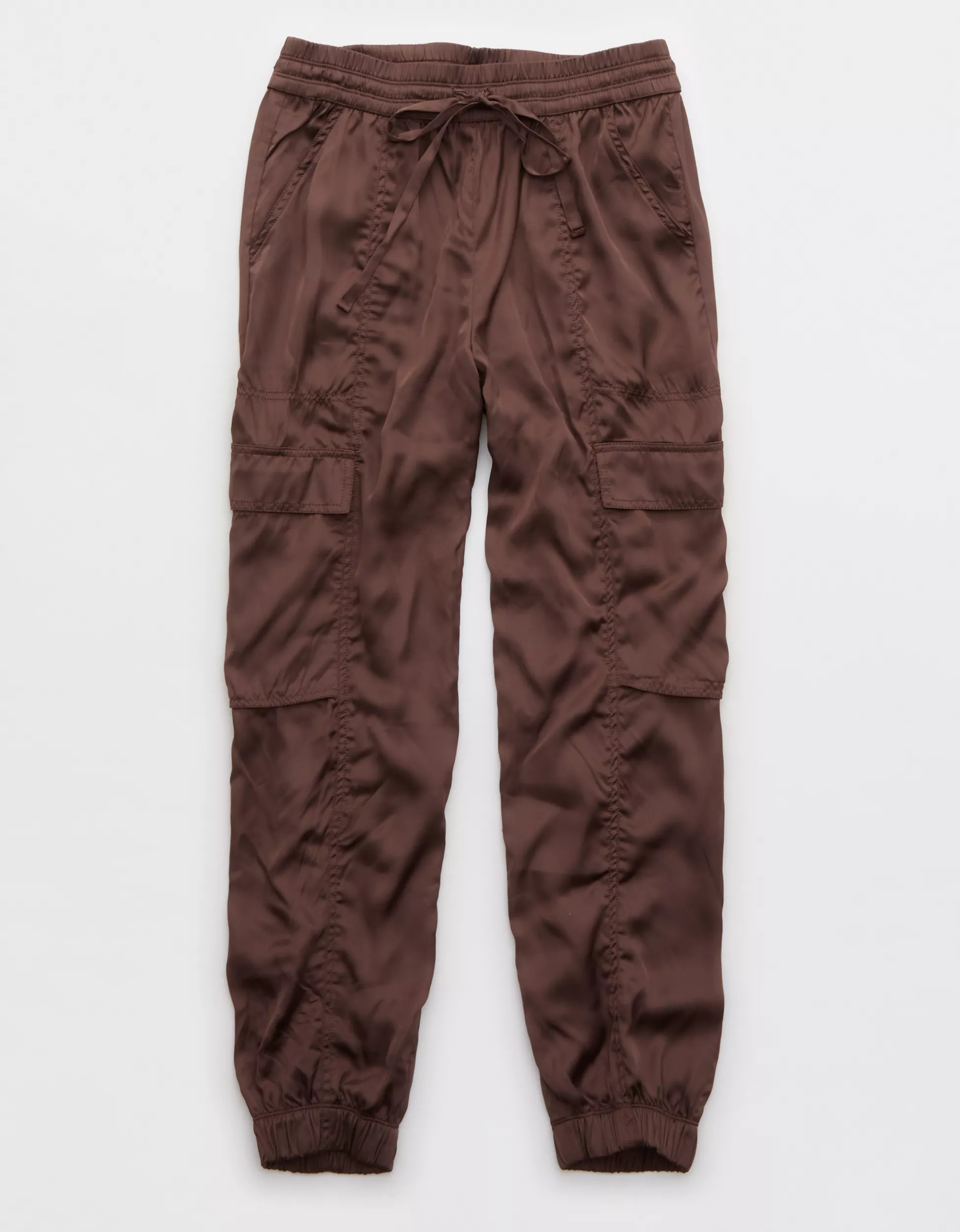 Aerie Satin Cargo Jogger | Aerie