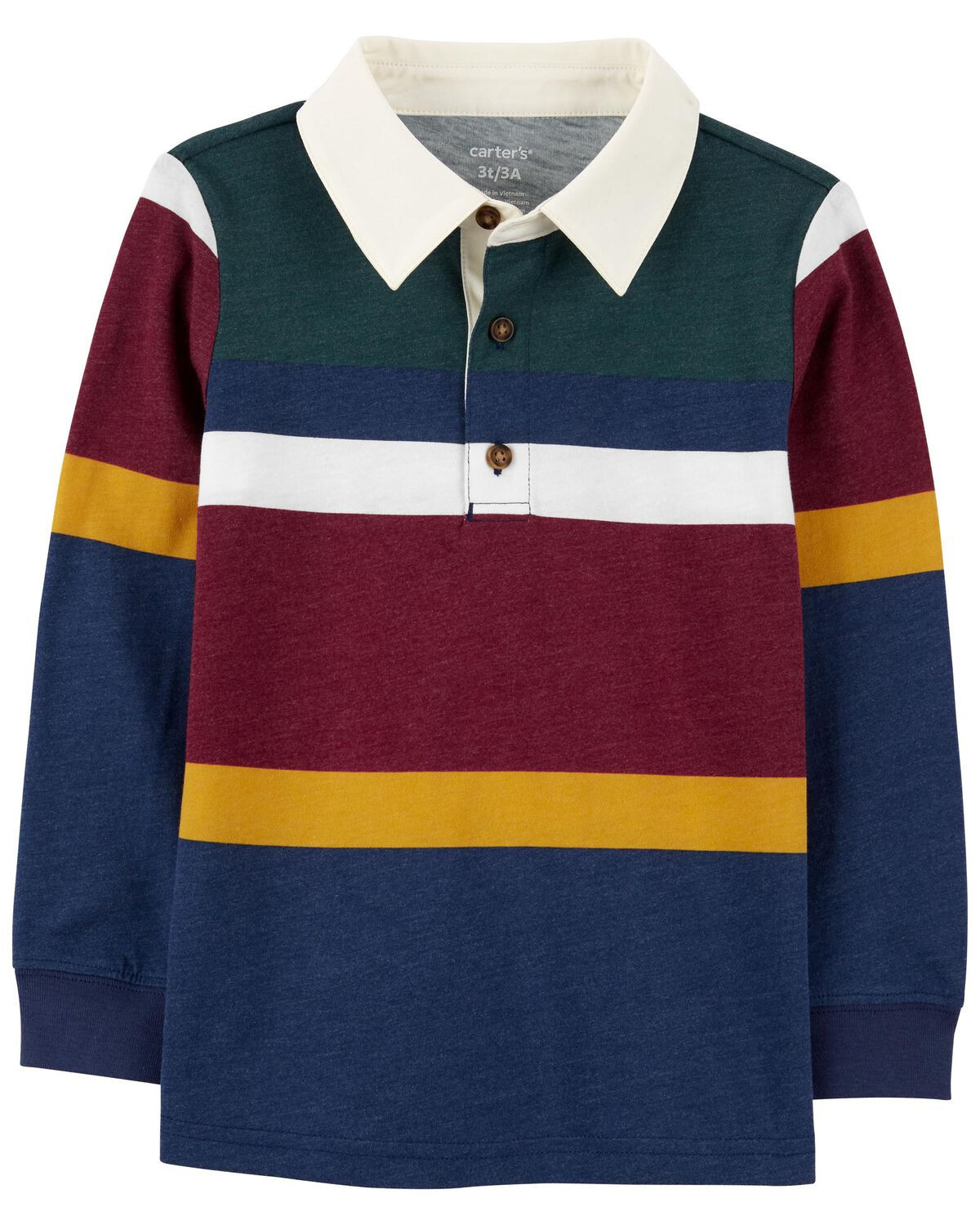 Multi Toddler Long-Sleeve Rugby Polo Shirt | carters.com | Carter's
