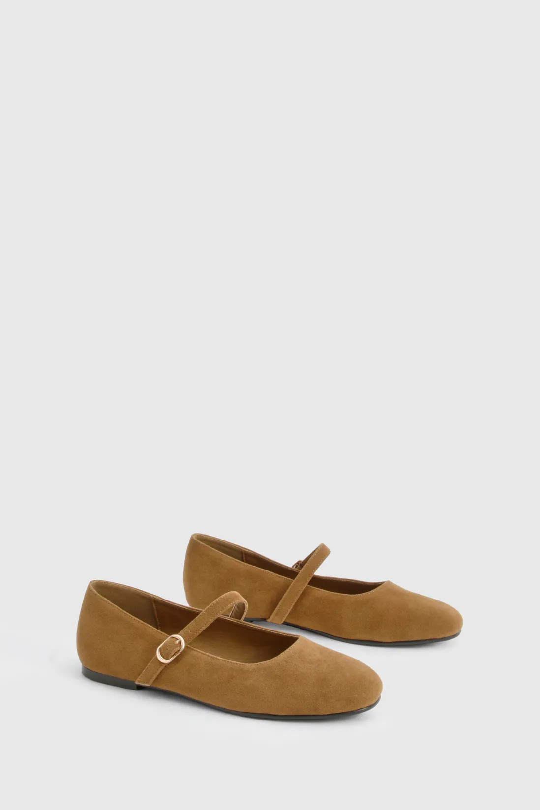 Faux Suede Mary Jane Ballet Flats | Boohoo.com (UK & IE)