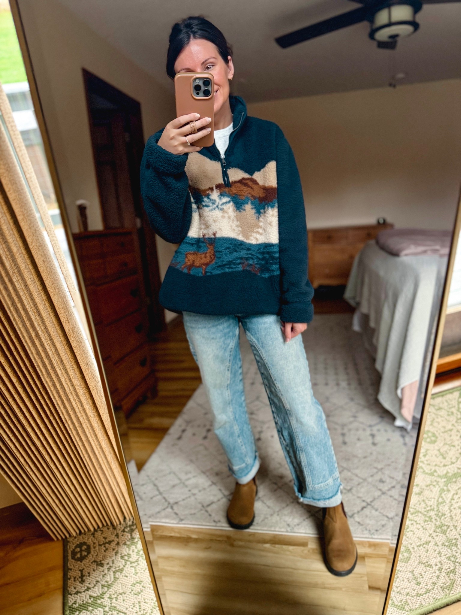 Wearing the small in my tee shirt, men’s small in my sherpa, 24 short in my jeans (short is sold out but regular is stocked!), and 6.5 in my 562 blundstone boots (also linked some similar blundstone boots)

#LTKPetite #LTKSeasonal #LTKStyleTip