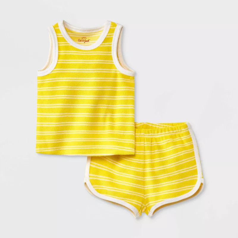 Baby Boys' 2pc Terry Tank Top & Bottom Set - Cat & Jack™ Yellow | Target