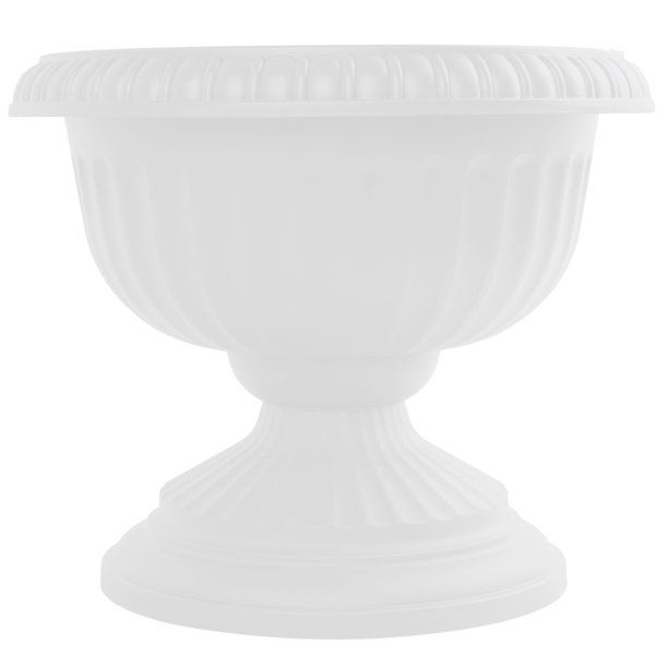 Bloem 12-in Grecian Urn Resin Planter - Casper White | Walmart (US)