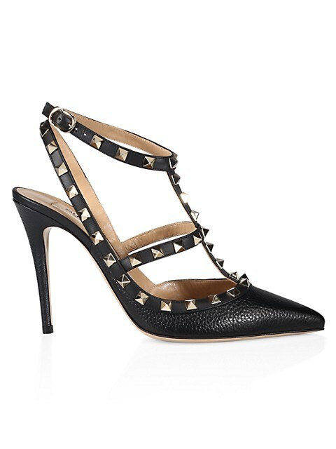 Core Rockstud Leather Slingback Pumps | Saks Fifth Avenue