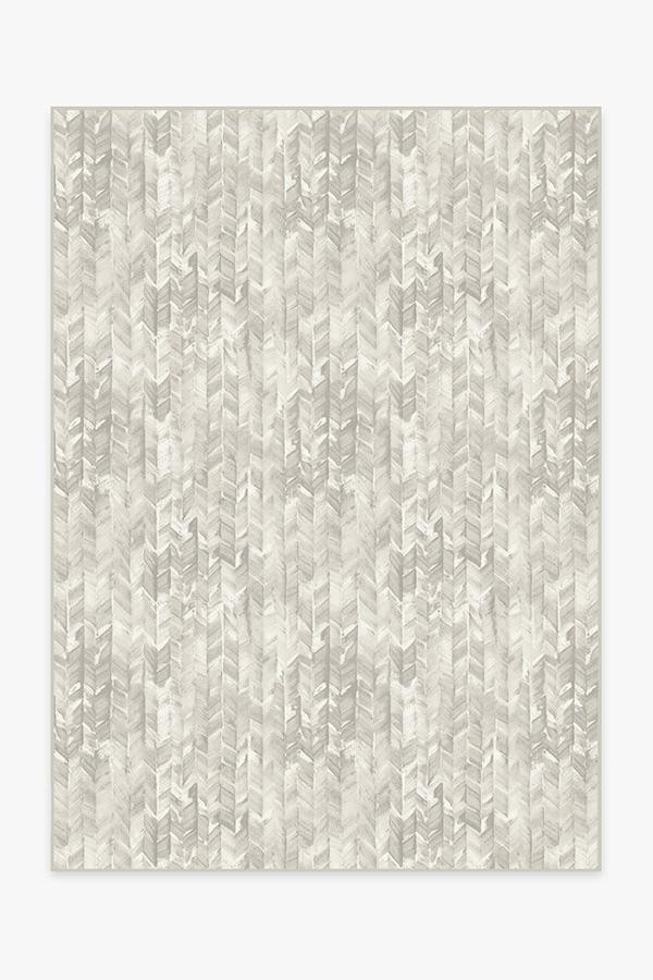 Watercolor Herringbone Cream Rug | Ruggable