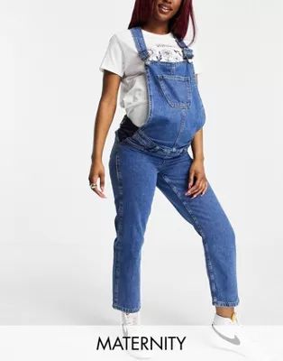 Urban Bliss Maternity overalls in mid wash | ASOS (Global)