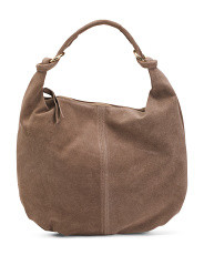 Made In Italy Suede Hobo With Ring Handle Details | Handbags | Marshalls | Marshalls