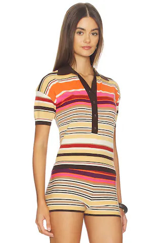 FAITHFULL THE BRAND Sable Polo Shirt in Murano Stripe from Revolve.com | Revolve Clothing (Global)