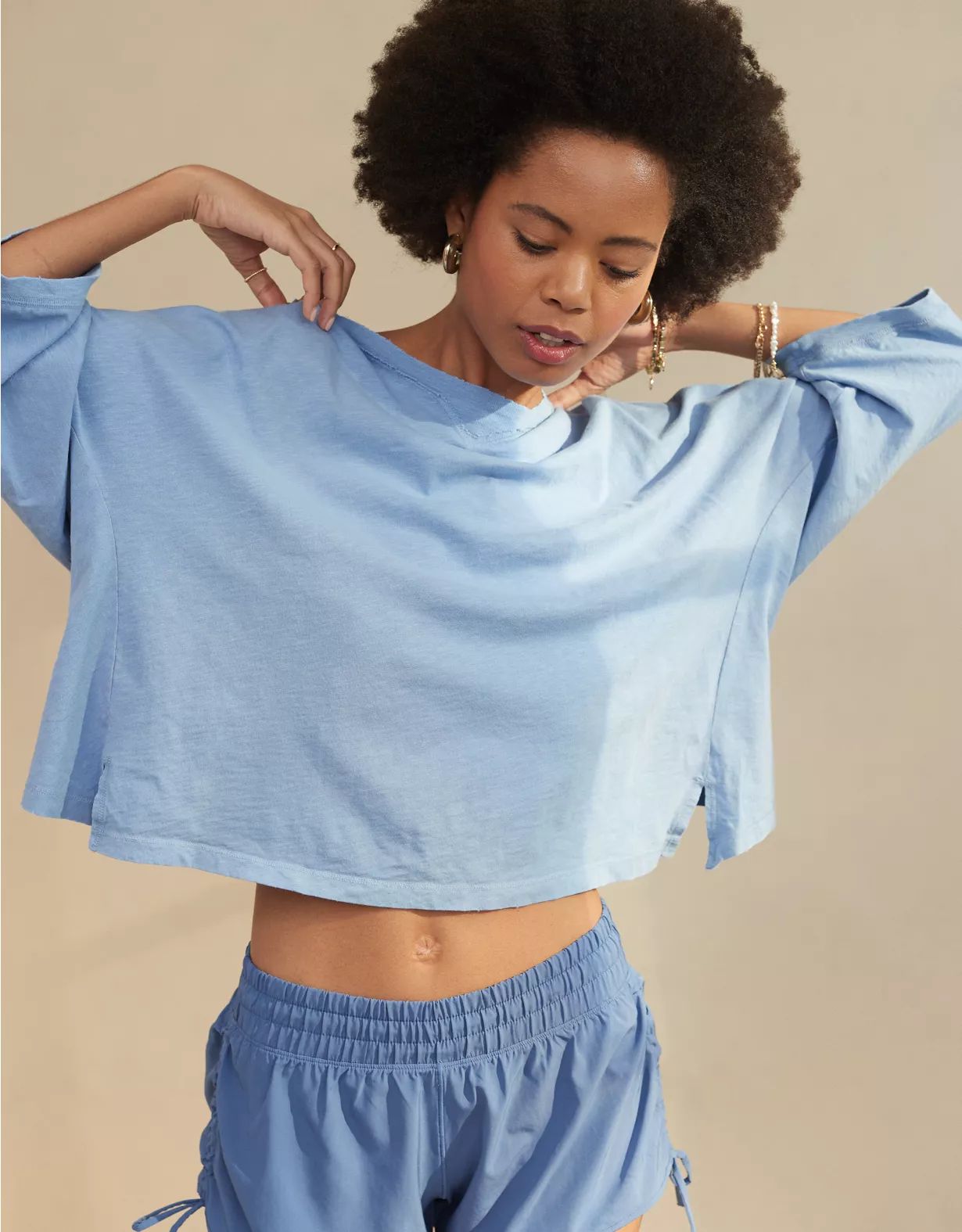 Aerie Summer House Slouchy Oversized T-Shirt | Aerie