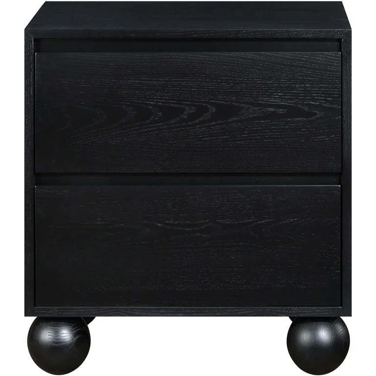 Meridian Furniture Kent Black Night Stand - Walmart.com | Walmart (US)