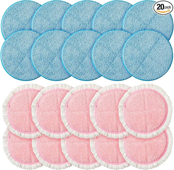 Irenare 20 Pack Electric Mop Pads Spin Replacement 7.28 Inch Round Mop Pads for Floor Cleaning Re... | Amazon (US)