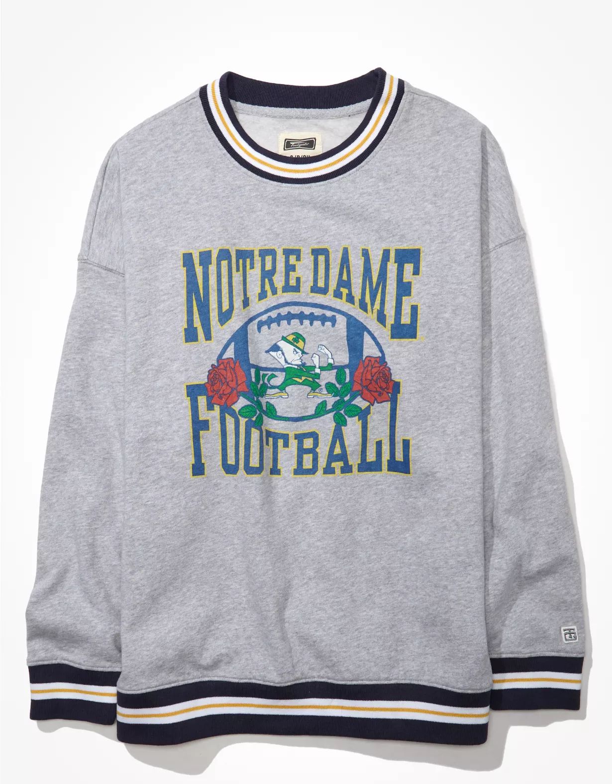 Tailgate Women's Notre Dame Oversized Tipped Sweatshirt | American Eagle Outfitters (US & CA)