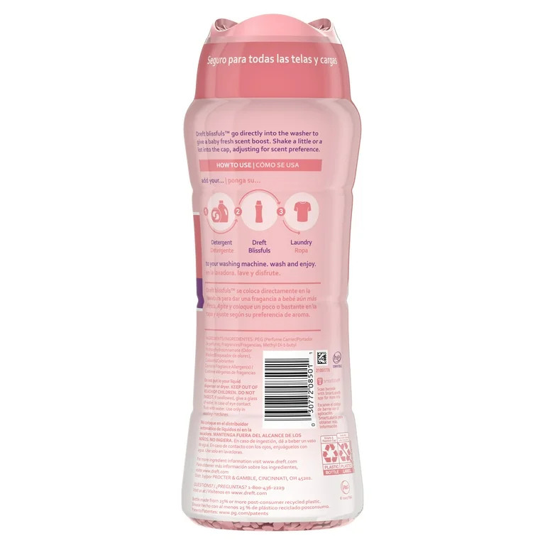 Dreft Baby Blissfuls Laundry Scent Booster Beads, Baby Fresh Scent, 18.2 oz | Walmart (US)