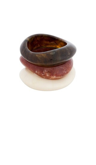 Epifene ARMREIFEN IM BANGLES-LOOK (3ER-SET) in Brown,White. | Revolve Clothing (Global)