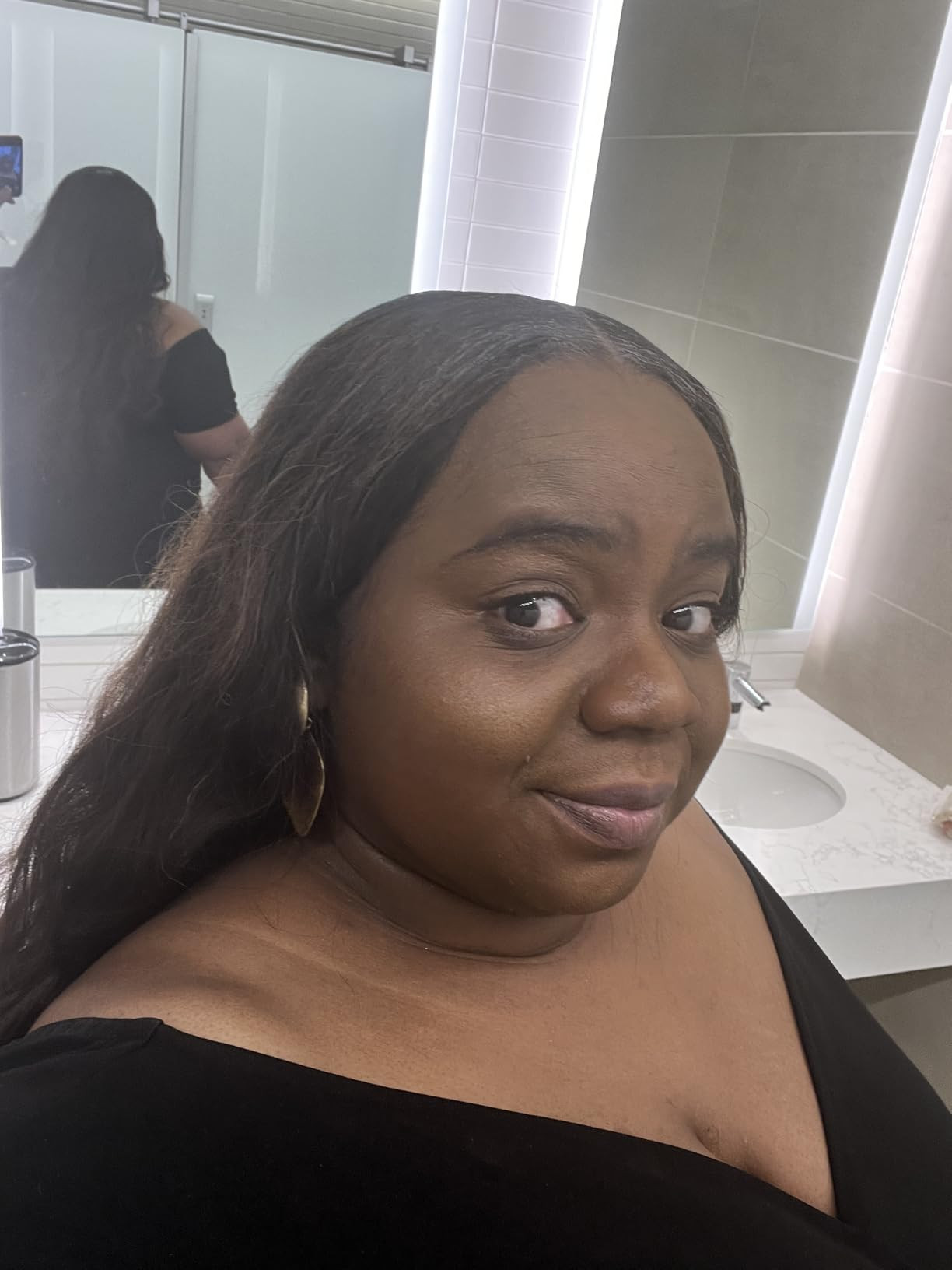 FAMARINE Big Disc Drop Earrings Gold Dangle Earrings Round Hammered Earrings Women | Amazon (US)