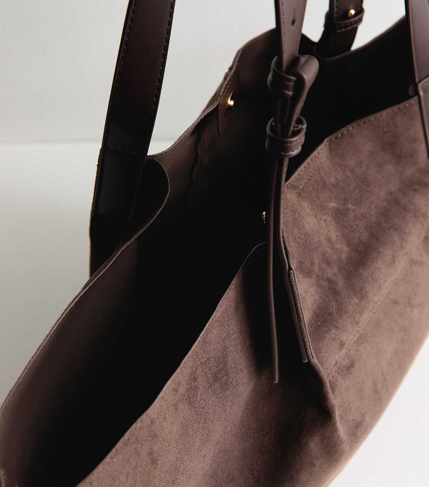 Brown Faux Suede Shopper Tote Bag | New Look | New Look (UK)
