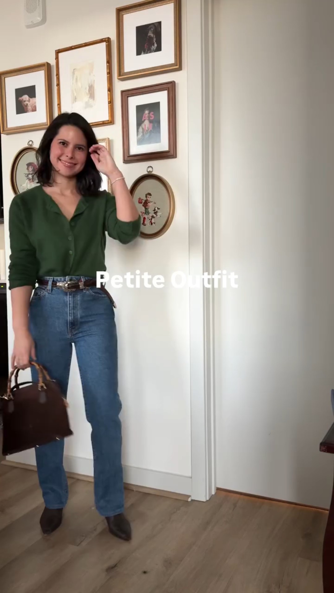 Petite outfit wearing an xs in the cardigan and 24 in the khaite Danielle jeans but had to get them hemmed and taken in

I’m 5’1” for reference 

Casual date outfit, museum date outfit, casual chic 

#LTKPetite #LTKootd #LTKValentine