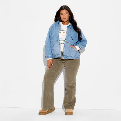 Women's Hooded Zip-Up Denim Jacket - Wild Fable™ | Target