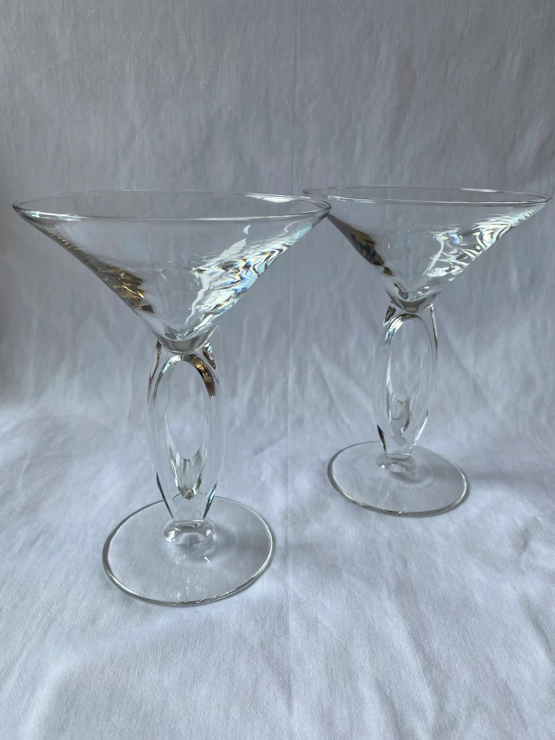 Set of 4 Unique Fun Martini Glasses Vintage Martini Glass Hole in Stem - Etsy Canada | Etsy (US)