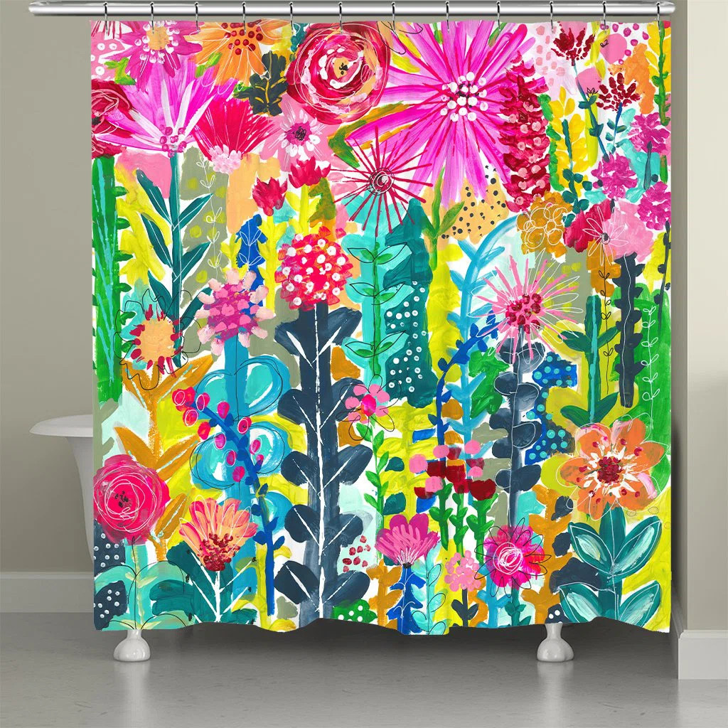Bungalow Rose Hopperton Floral Shower Curtain & Reviews | Wayfair | Wayfair North America