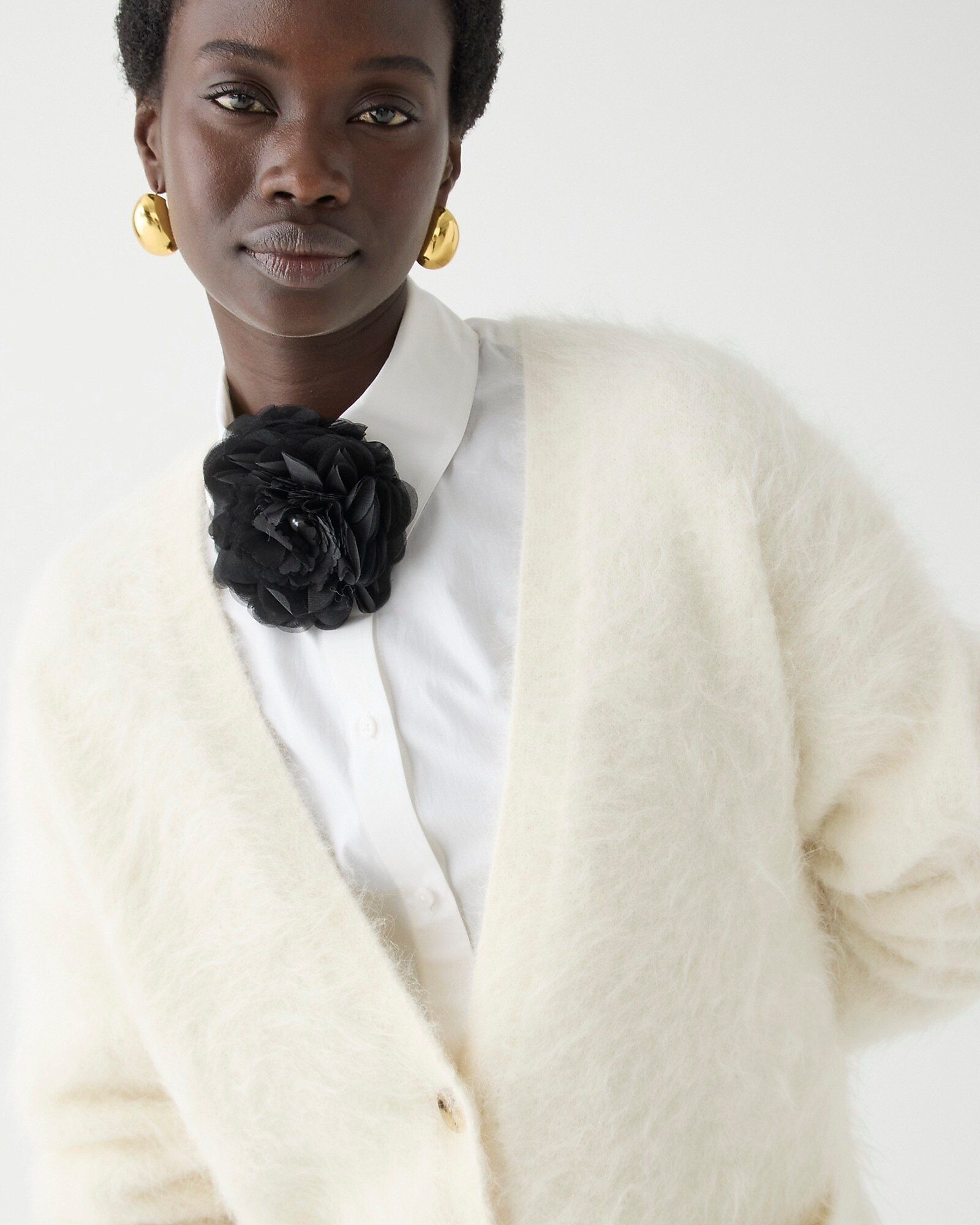 Rosette button-up shirt in cotton poplin | J. Crew US