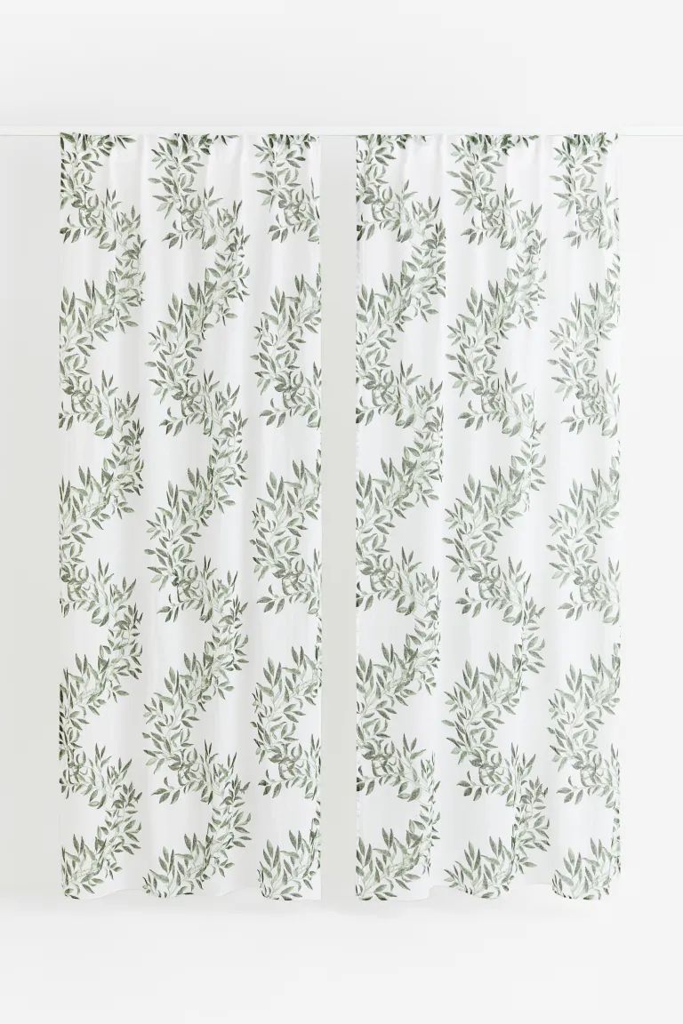 2-pack Linen-blend Curtain Panels | H&M (US + CA)