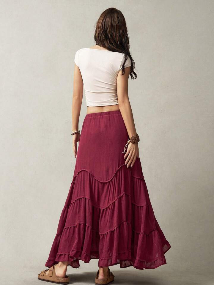 Bohemela Women's Long Mermaid Skirt, Vacation Style | SHEIN