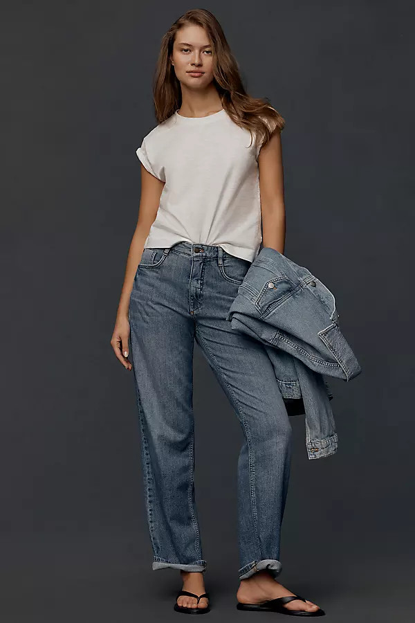 The Baggy Boyfriend Regenerative Cotton Mid-Rise Relaxed Jeans | Anthropologie (US)