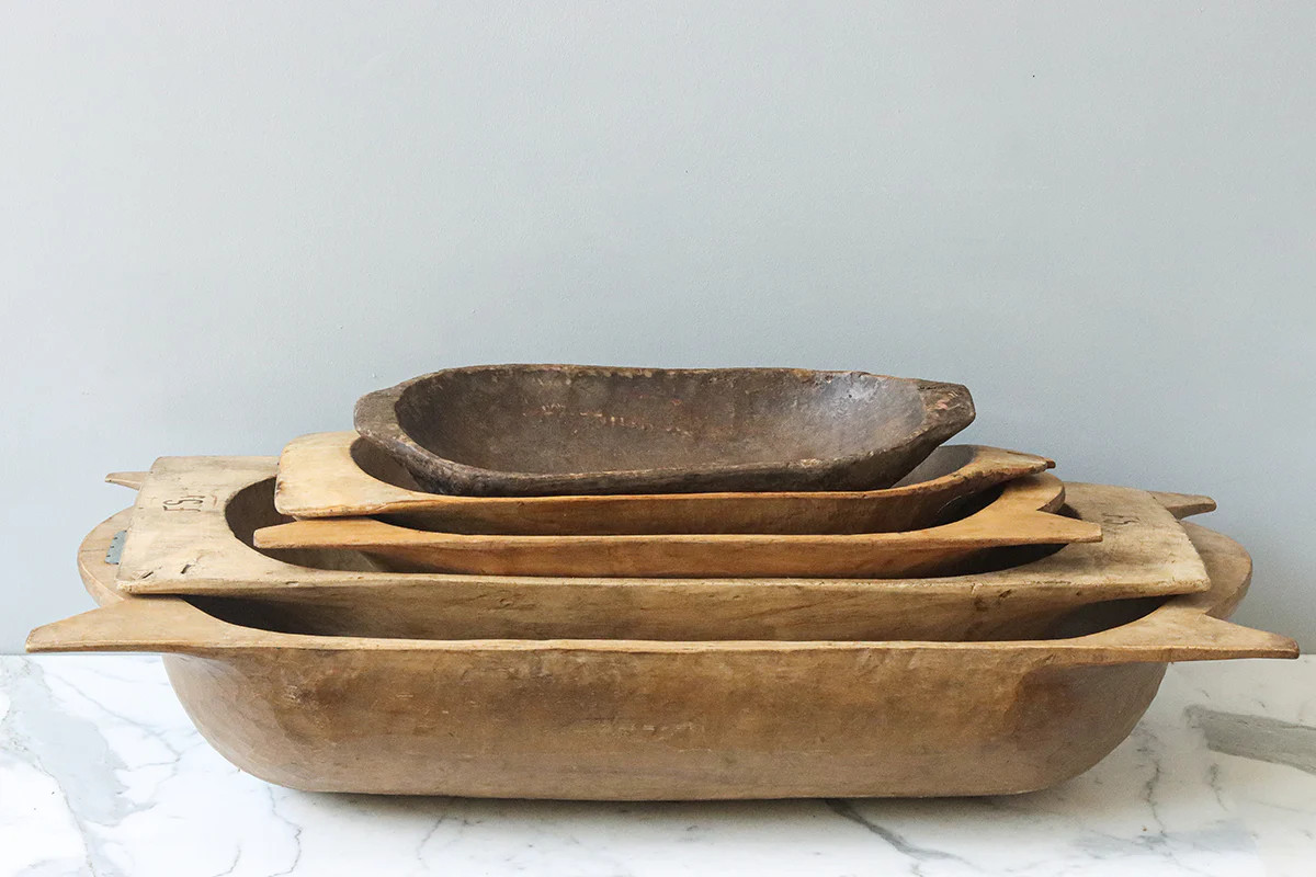 Antique Oval Dough Bowl | etúHOME