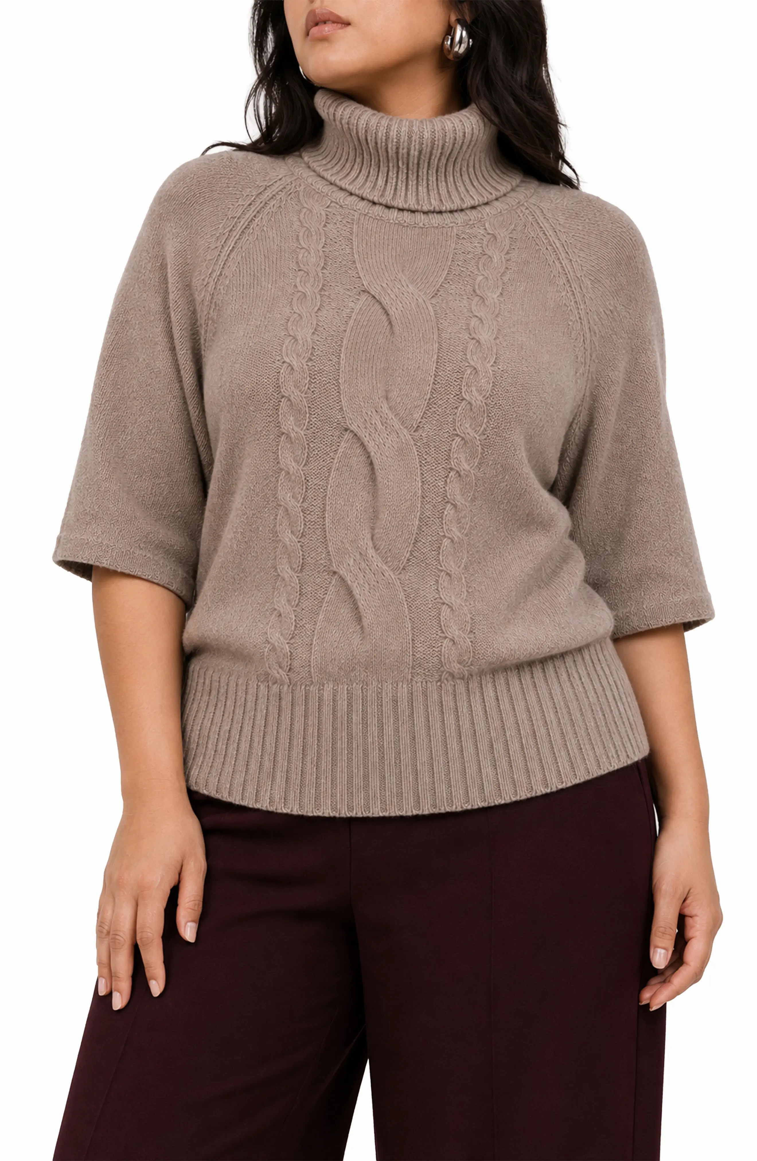 BY DESIGN Paula Cable Dolman Sweater in Tapioca at Nordstrom Rack, Size 2X | Nordstrom Rack