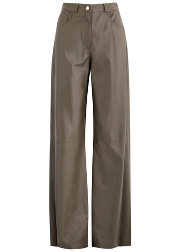 Catania wide-leg leather trousers | Harvey Nichols