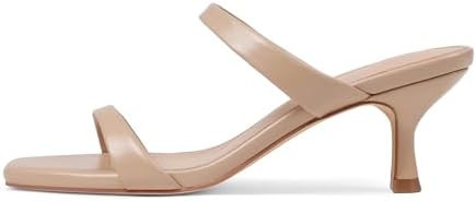 Mattiventon Heeled Sandals for Women Kitten Heels with Two Straps Fashion Square Open Toe Low Hee... | Amazon (US)