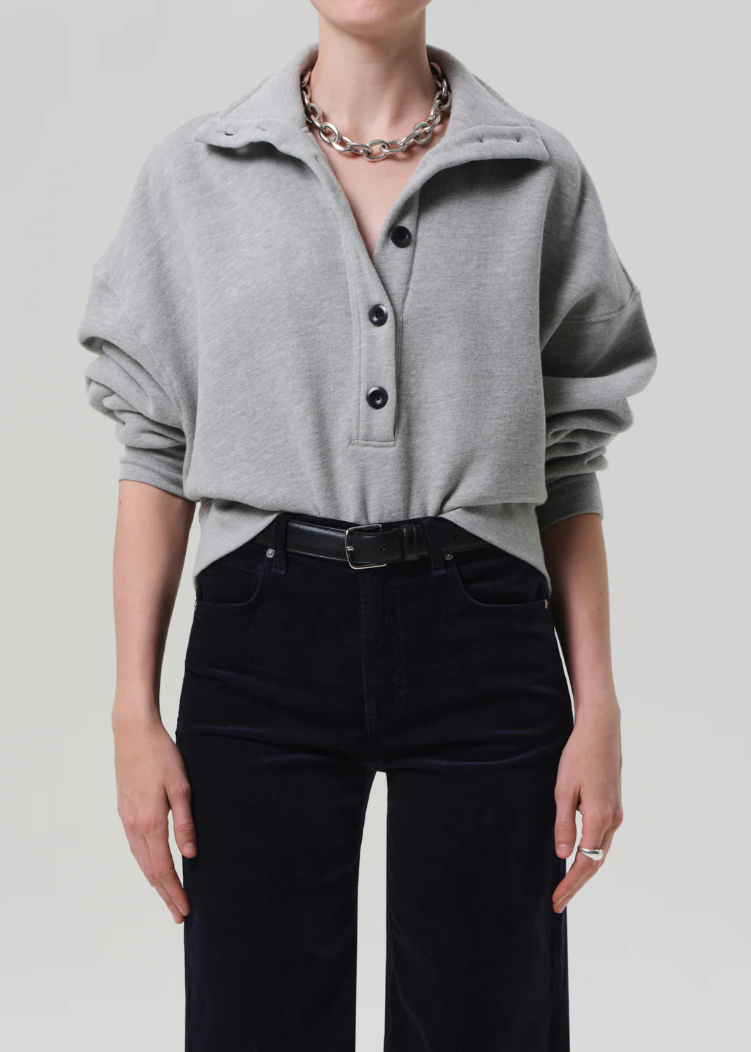 Mirelle Funnel Neck in Heather Grey | Citizens of Humanity