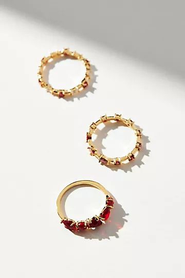 Stacked Birthstone Ring Set | Anthropologie (US)