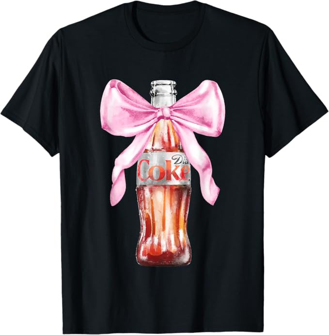 Coca-Cola Diet Coke With Cute Pink Ribbon Vintage T-Shirt | Amazon (US)