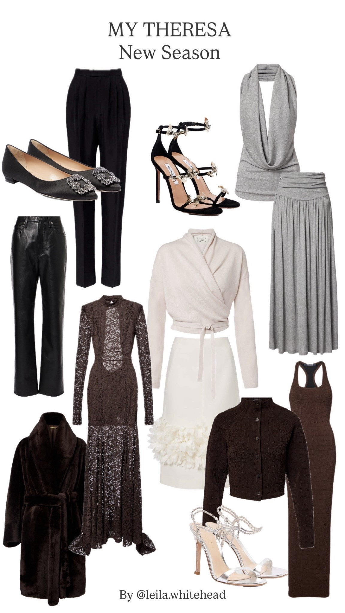 Rounding up my new season picks from @mytheresa
As you can see, I stick to a neutral colour palette which works for every skin tone & solid wardrobe staples that won’t date.
I add interest with textures and trims whilst keeping the overall look timeless

#mytheresa

#LTKluxury #LTKuk #LTKwinter