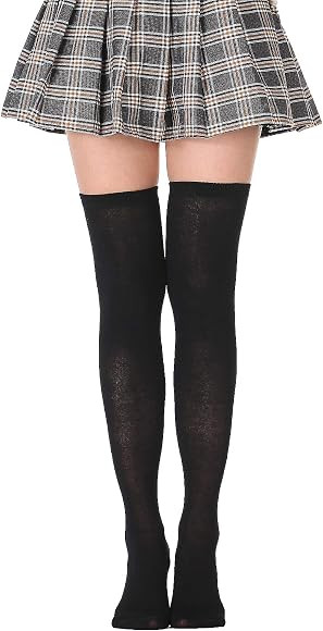 Women Over Knee High Stockings Warm Thigh High Socks Thick Striped Tall Long Boot Warmer | Amazon (CA)