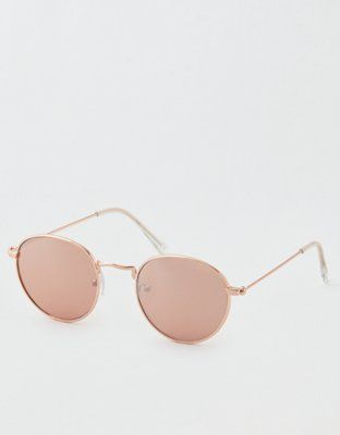 AEO Rose Gold Round Sunglasses | American Eagle Outfitters (US & CA)