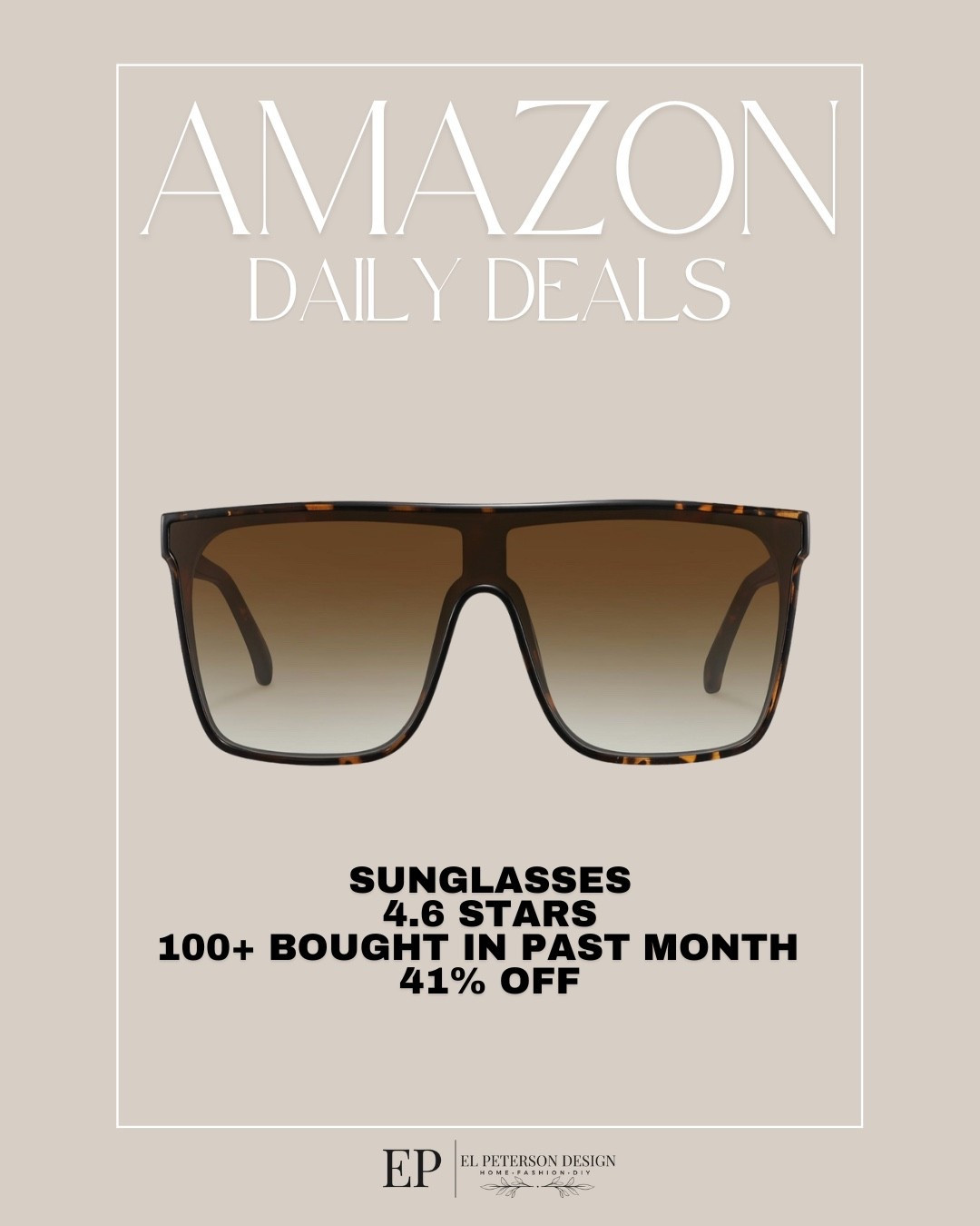 Amazon Daily Deals 
Sunglasses 

#LTKFindsUnder100 #LTKSaleAlert #LTKFindsUnder50