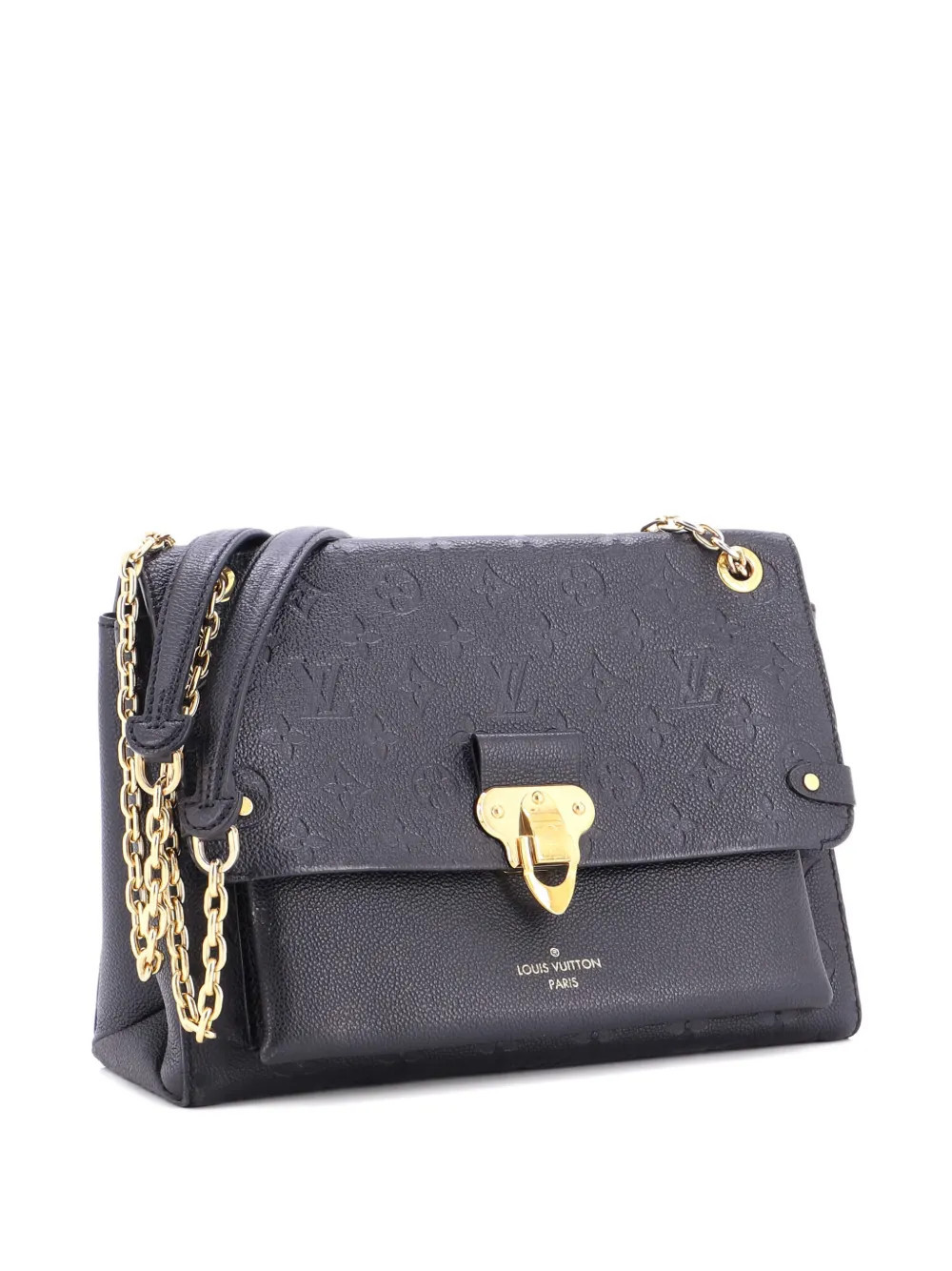Louis Vuitton Pre-Owned Vavin Handbag Monogram Empreinte Leather MM shoulder bag - Black | Farfetch Global