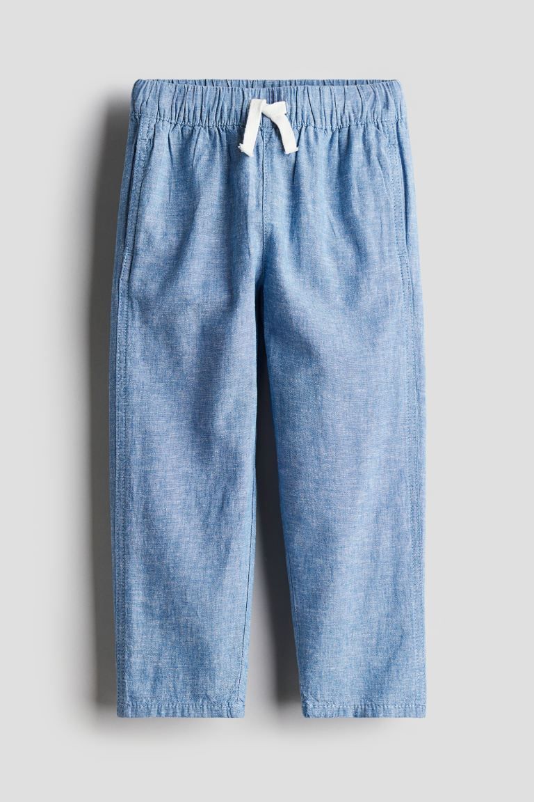 Linen-blend Pull-on Pants | H&M (US + CA)