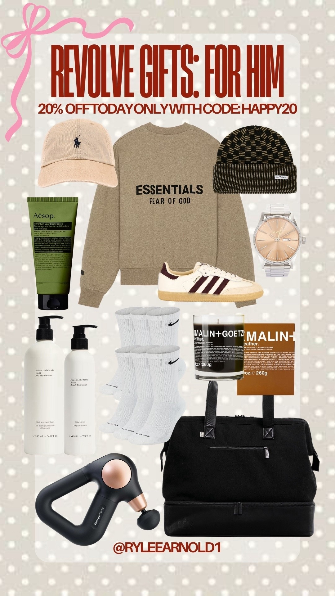 Gifts for him from Revolve — use code HAPPY20 for 20% off today only!!!

#LTKMens #LTKGiftGuide #LTKSaleAlert