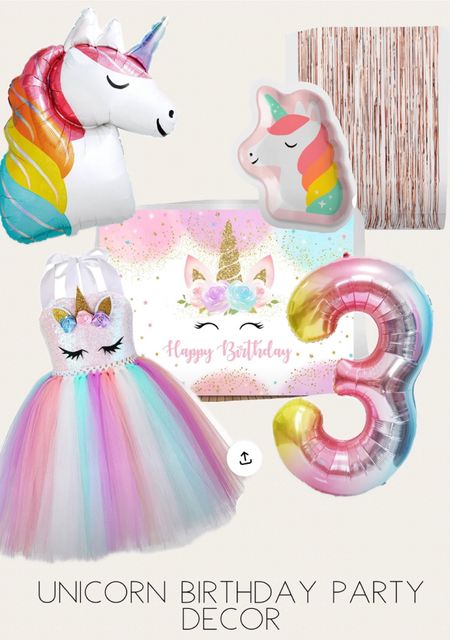 Unicorn Birthday Party Decor 🦄

#unicornbirthdayparty #birthdaypartydecor #kidsparty #unicornthemedparty #3rdbirthday 

#LTKkids #LTKparties #LTKsalealert