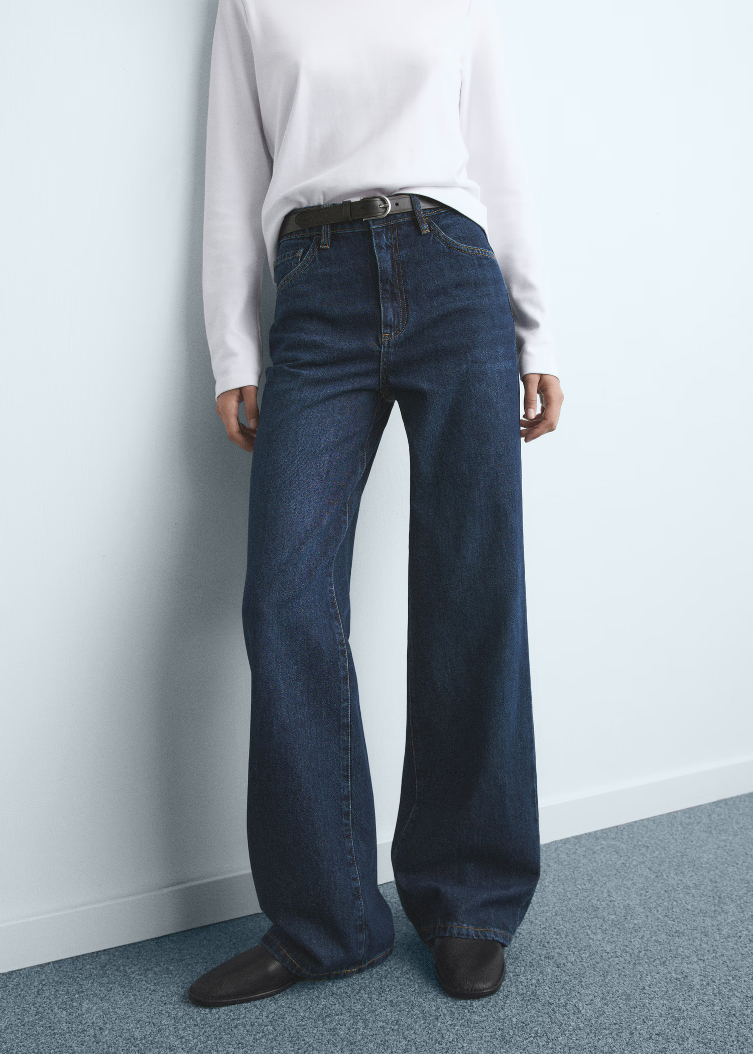 Danila wide leg high-rise jeans - Women | MANGO USA | Mango (US/MX/AU)