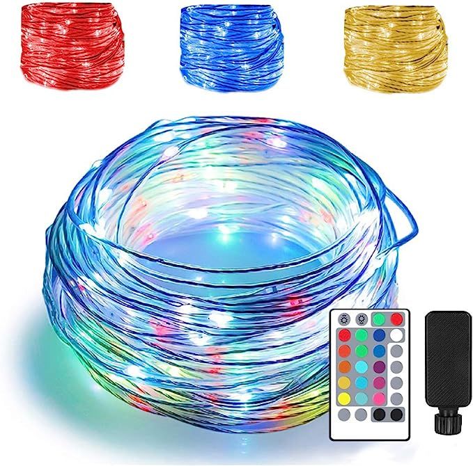 66ft Led Rope Lights Outdoor String Lights with 200 LEDs,16 Colors Changing Waterproof Starry Fai... | Amazon (US)