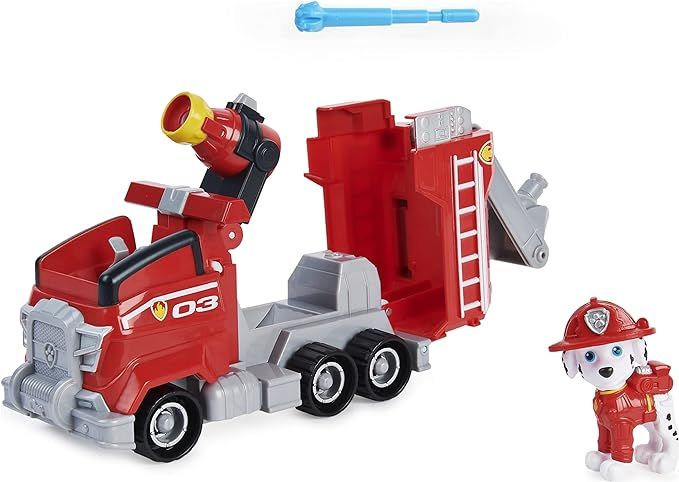 Paw Patrol, Marshall’s Deluxe Movie Transforming Fire Truck Toy Car with Collectible Action Fig... | Amazon (US)