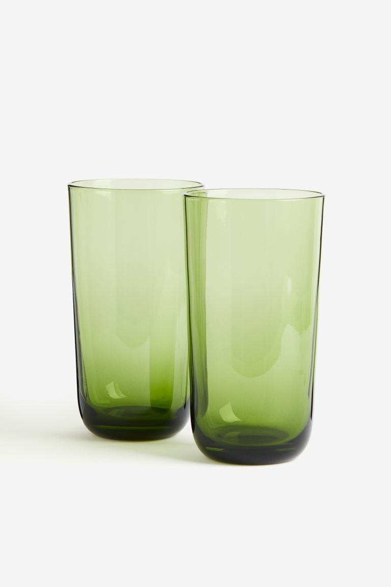 2-pack Tall Beverage Glasses | H&M (US + CA)