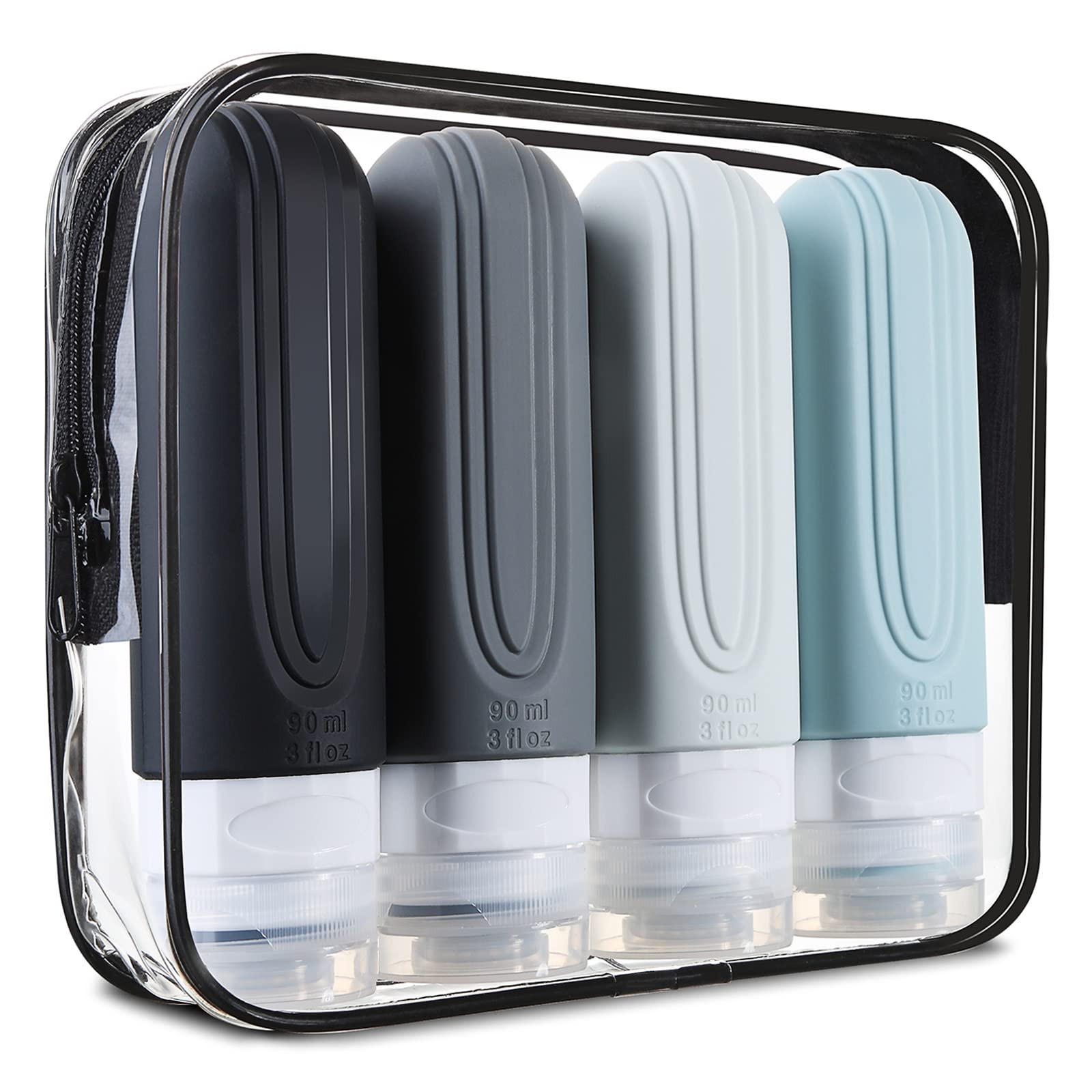 Mrsdry Travel Bottles for Toiletries, Tsa Approved 3oz Travel Size Containers BPA Free Leak Proof... | Amazon (US)