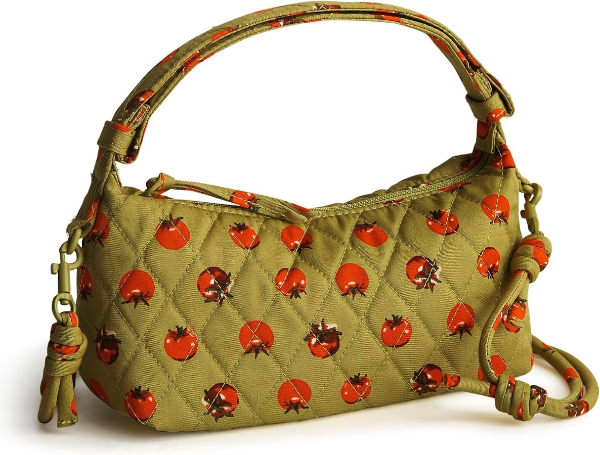 Vera Bradley Premium Cotton Roxbury Crescent Crossbody | Amazon (US)