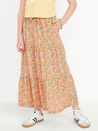 Tiered Swing Midi Skirt for Girls | Old Navy (US)